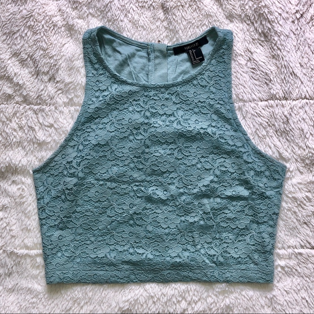 Forever 21 Women’s/Juniors Lace Crop Top - Small